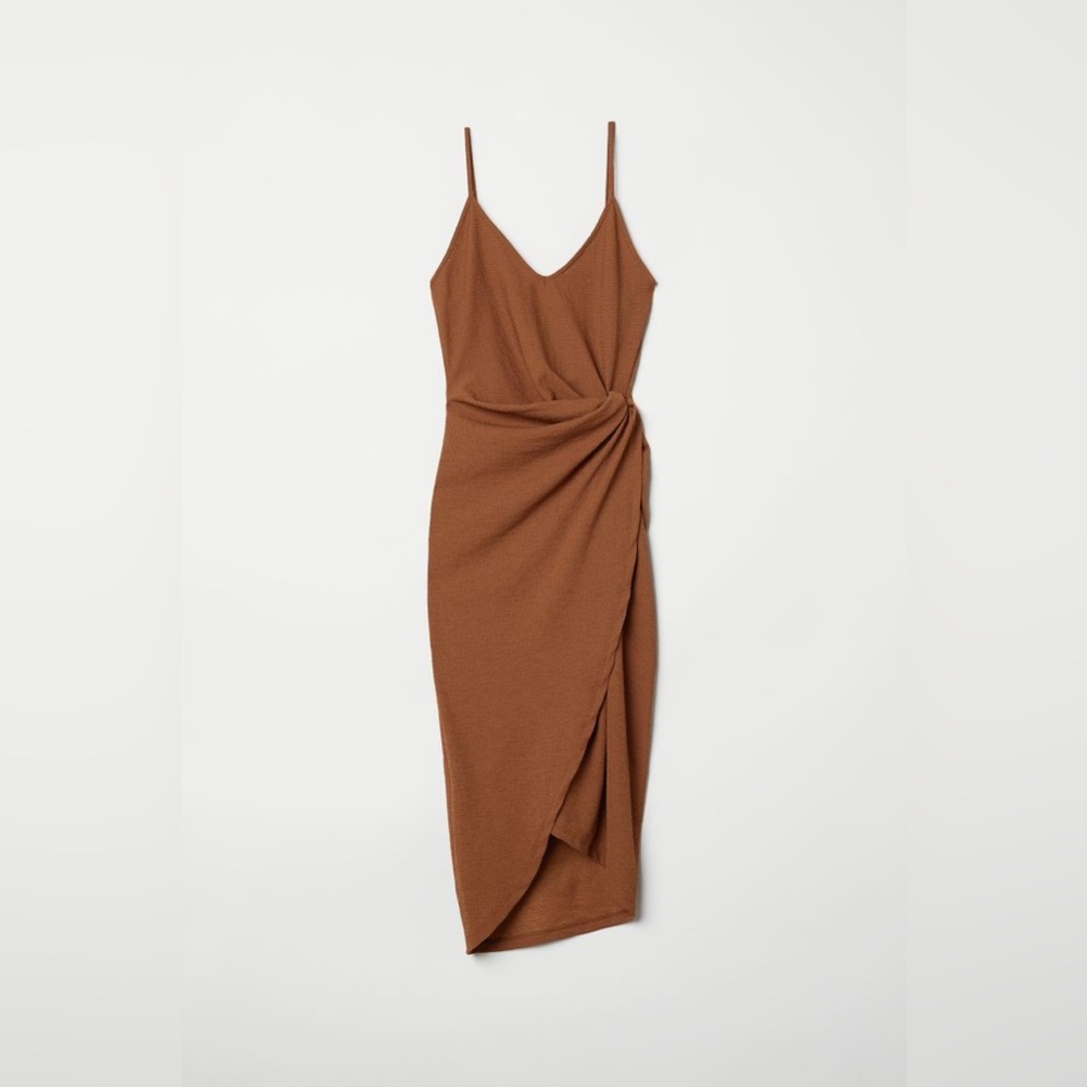 Draped Wrap Front Dress